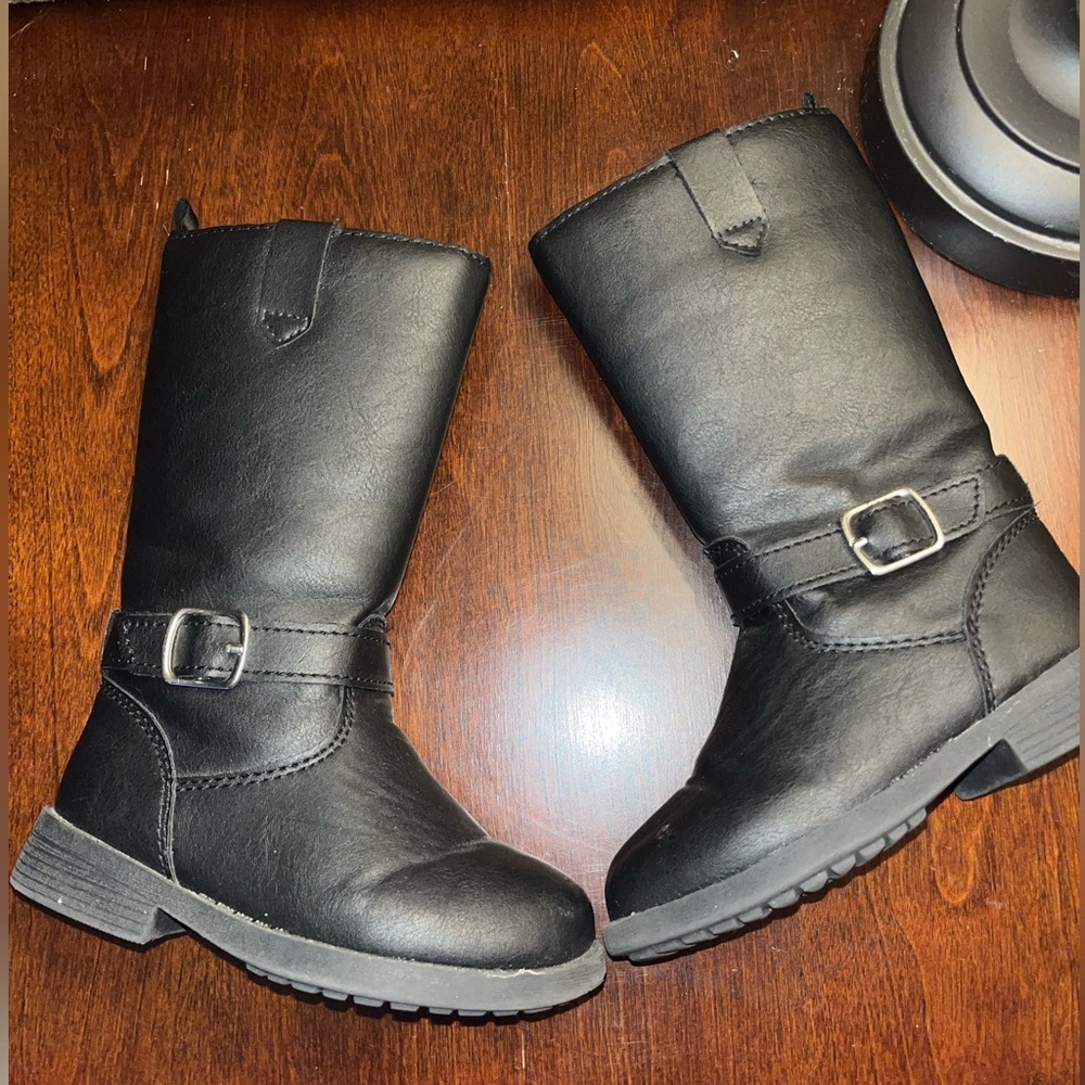 OshKosh Solid Black Girls Boots